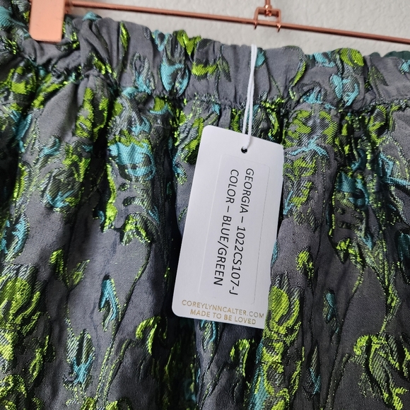 CLC by‎ COREY LYNN CALTER NWT Georgia Jacquard Skirt Metallic Party Holiday S - Picture 3 of 11